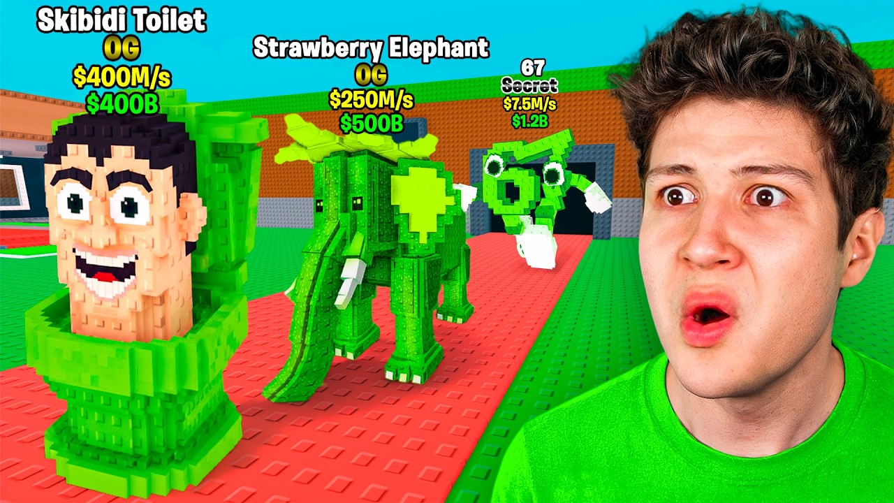 $0 a 100 TRILLONES solo con BRAINROTS VERDES! 🟢🦈 (Steal a Brainrot)