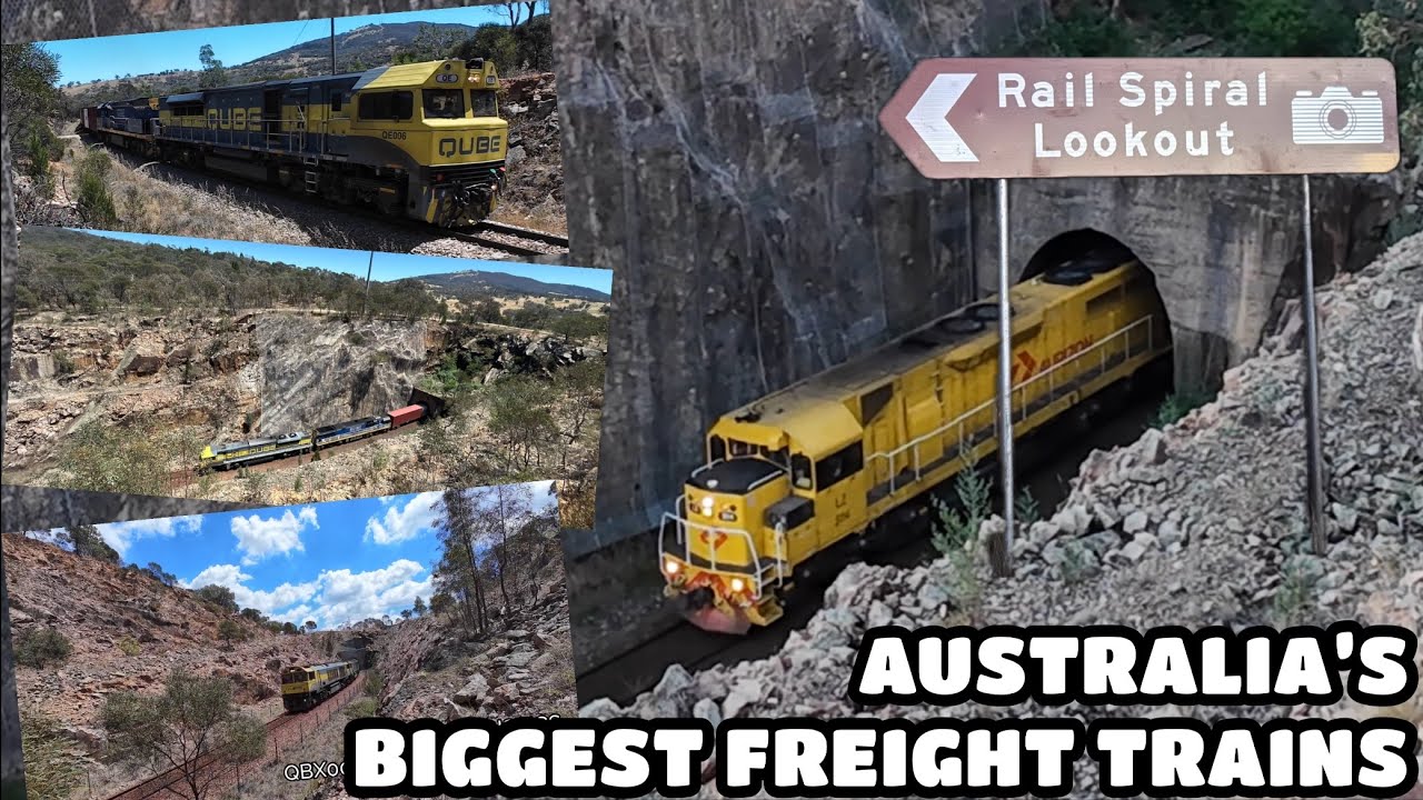 THE BETHUNGRA RAIL SPIRAL!! Some of Australia’s biggest Freight trains battling the steepest grades￼