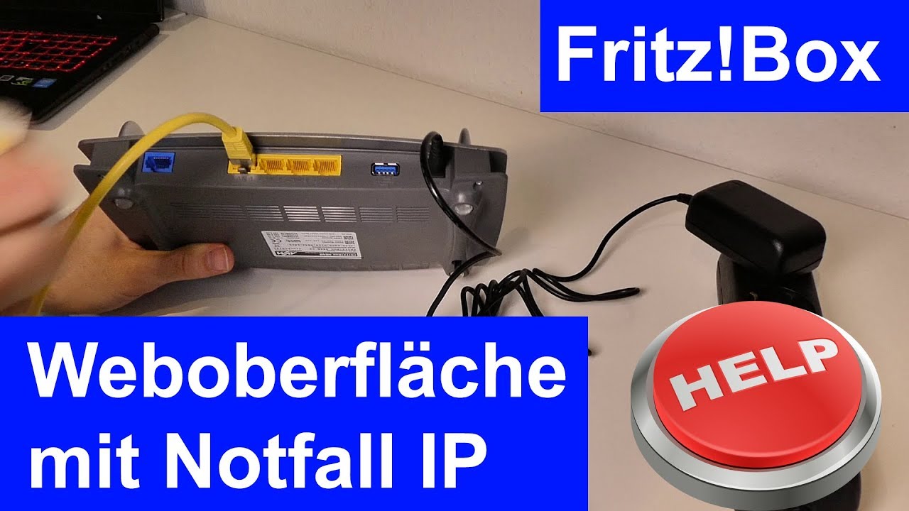 Anleitung: Zugriff auf die Fritz!Box Weboberfläche (Webinterface) mit der Notfall IP