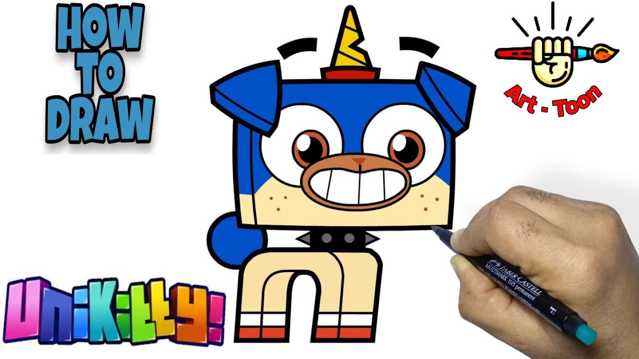How to draw puppycorn form unikitty step by step easy