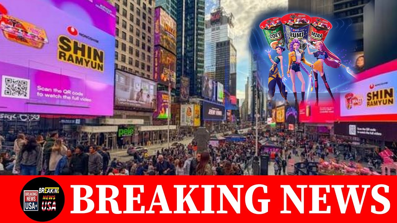 Nongshim Shin Ramyun Light Ups New York Times Square with ‘KPop Demon Hunters’