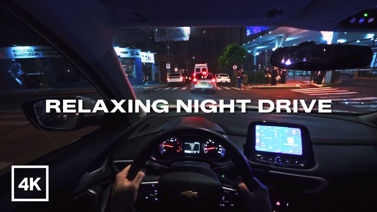 Relaxing Night Drive POV | Cinematic City Ambience, ASMR (No Music)