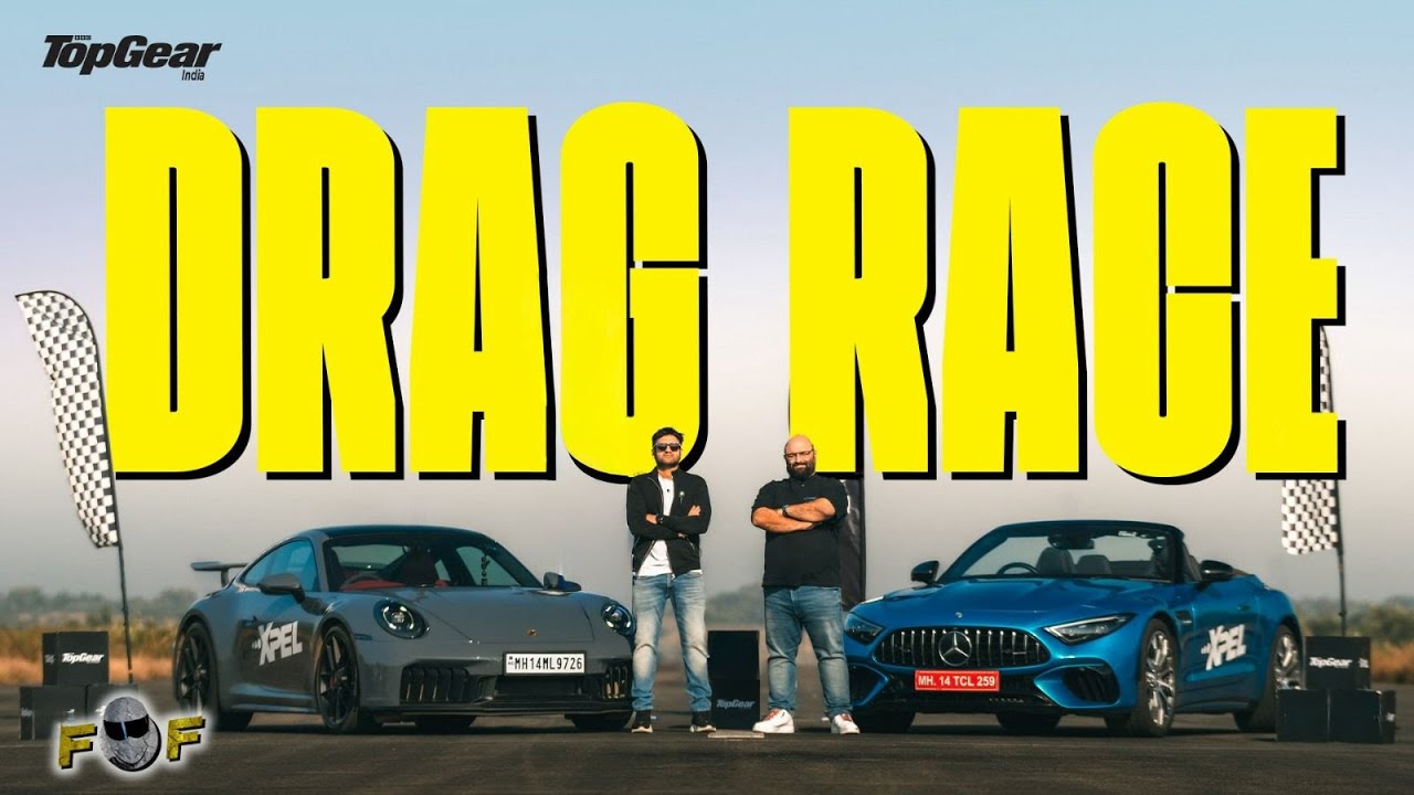 Дрэг-рейсинг: Porsche 911 GTS против Mercedes-AMG SL 55 | Пятница на полной скорости | TopGear India