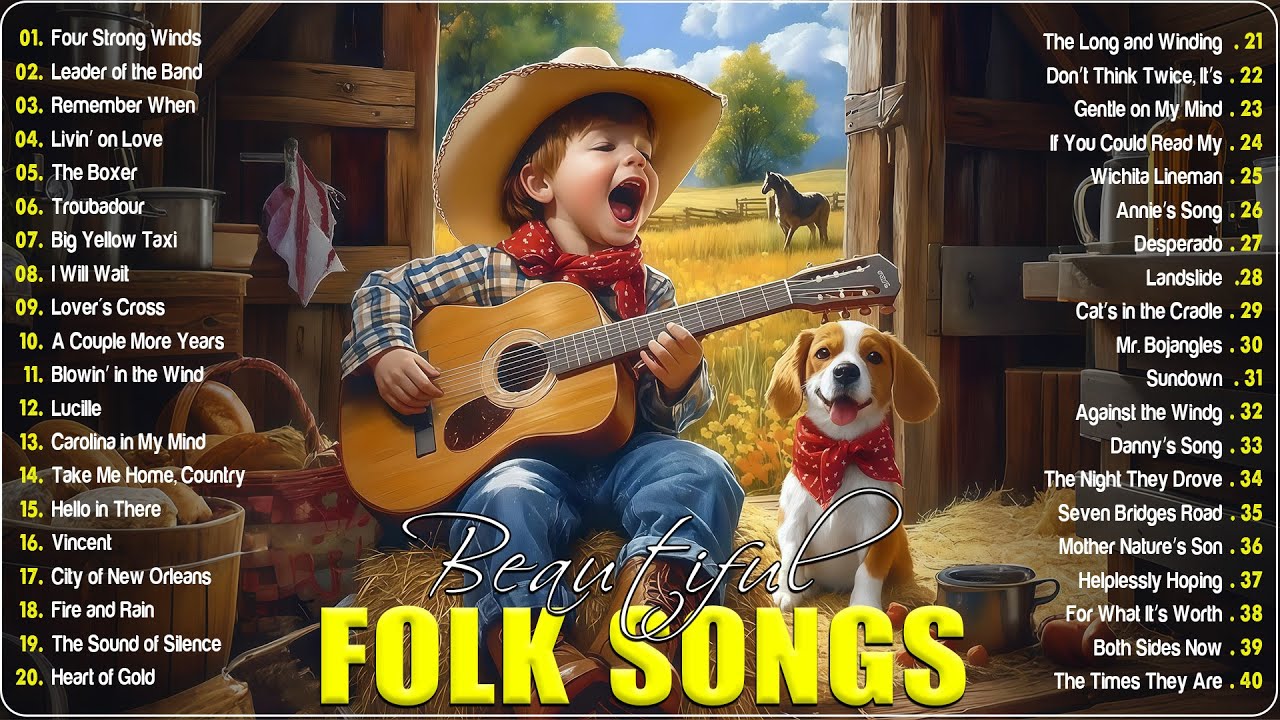 Beautiful Folk Songs - Folk & Country Music Collection 60's 70's - Folk Music