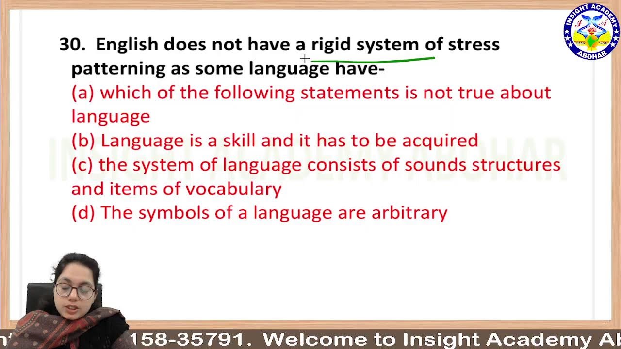 PSTET 2023 English Classes || MCQ Lecture 2 || PSTET English Pedagogy || Insight Academy Abohar