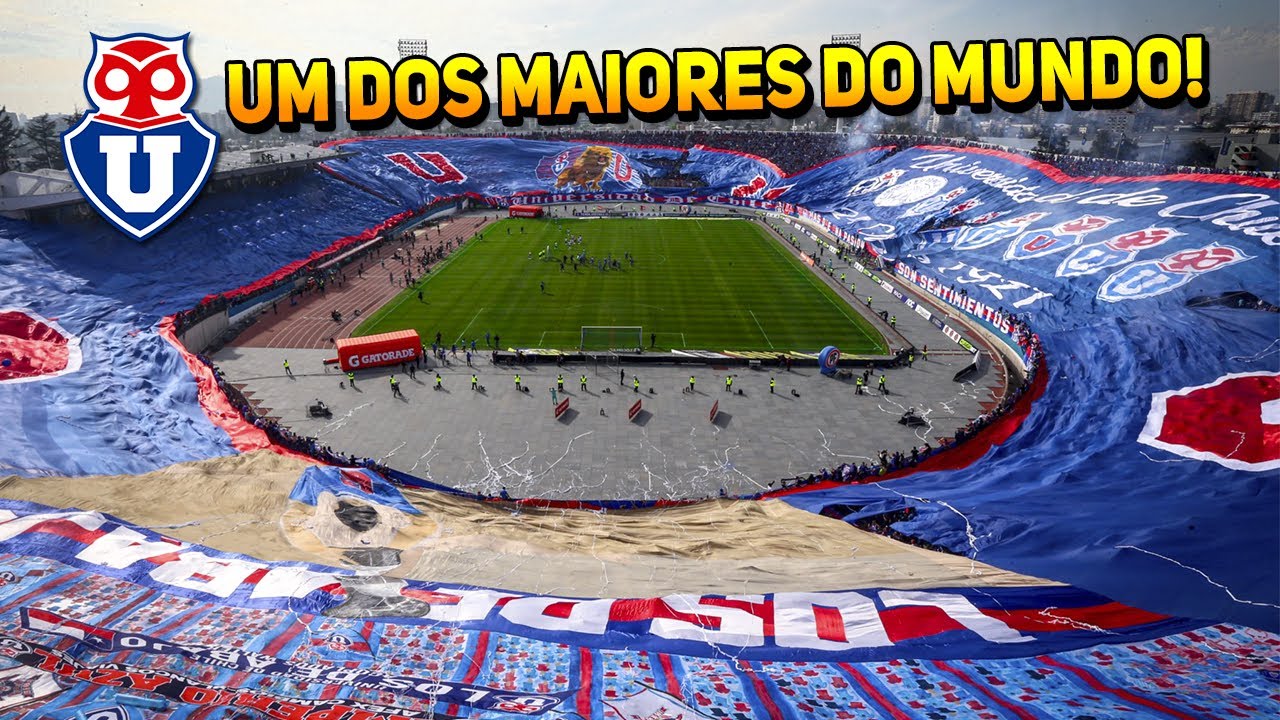 Torcida da La U exibiu um bandeirão GIGANTESCO no clássico! 🔴 Universidad de Chile x Colo-Colo.