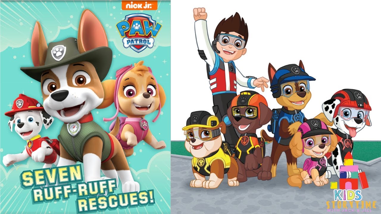 🚒🚁🚓 Kids Book Read Aloud: Nick Jr. Paw Patrol : Seven Ruff-Ruff Rescues!