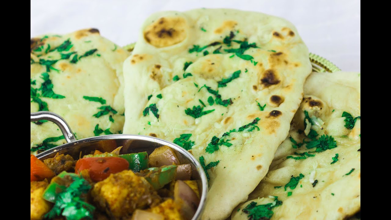 Restaurant style Naan on gas/electric stove | Copycat recipe by crazy4veggie.com