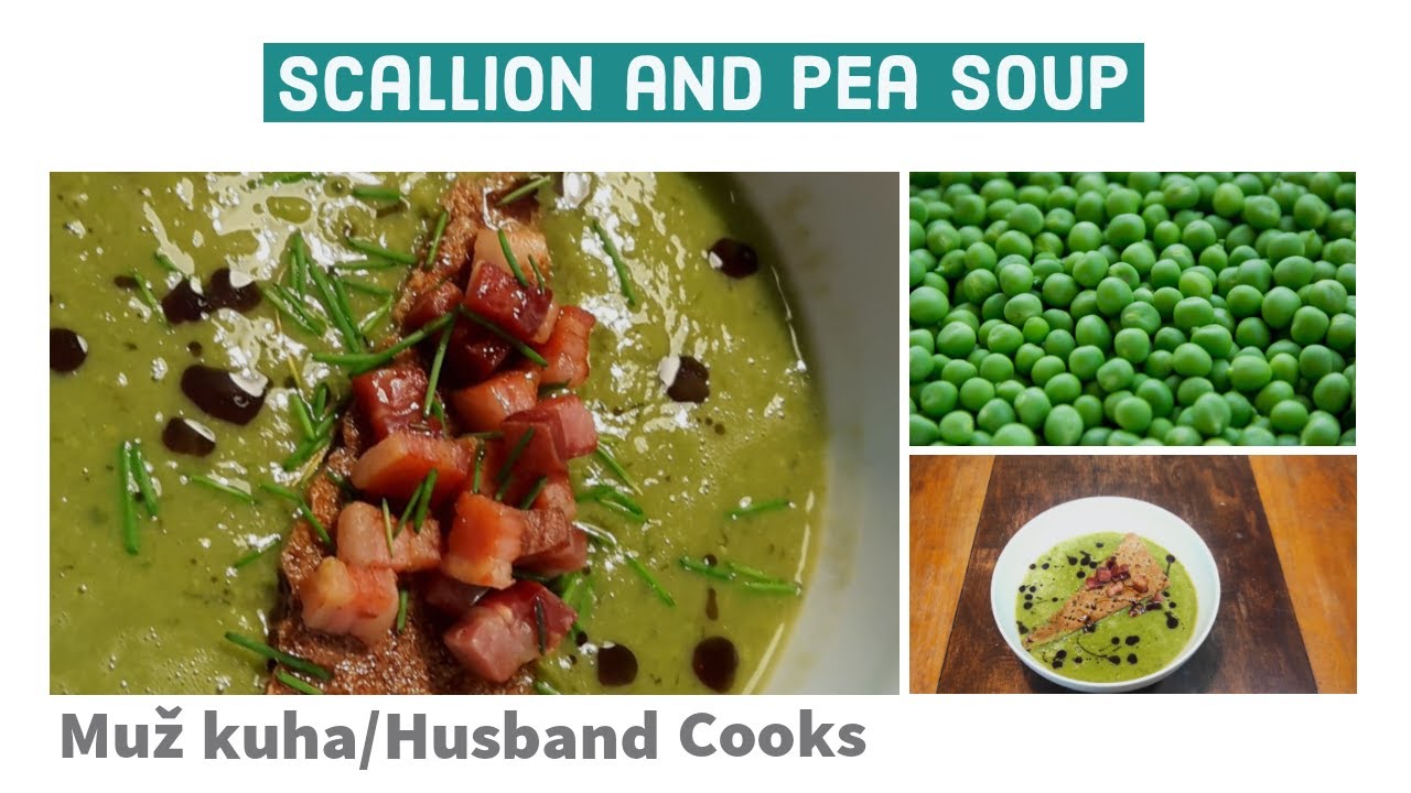 Pea and Scallion creamy soup without Cream