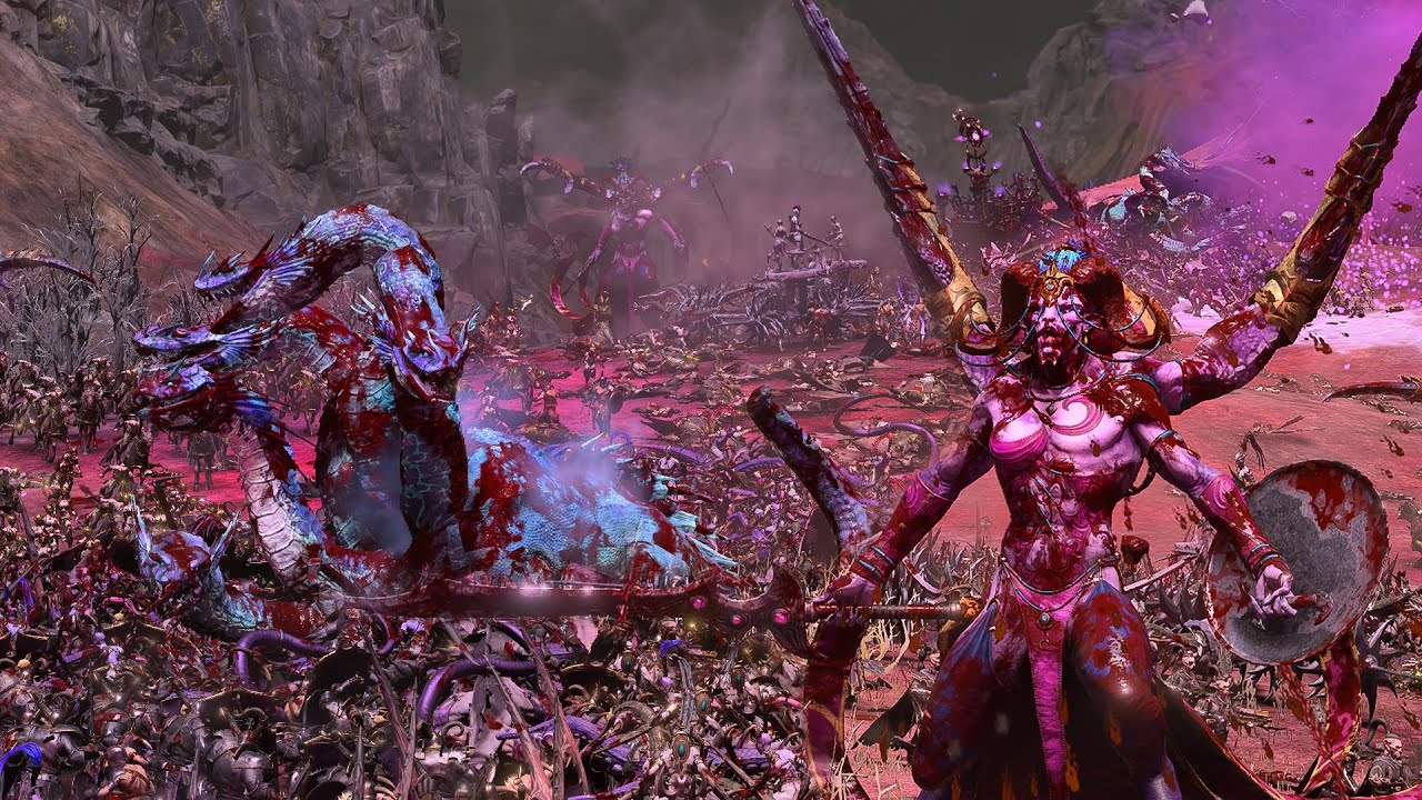SLAANESH Vs DARK ELVES - Total War: Warhammer 3