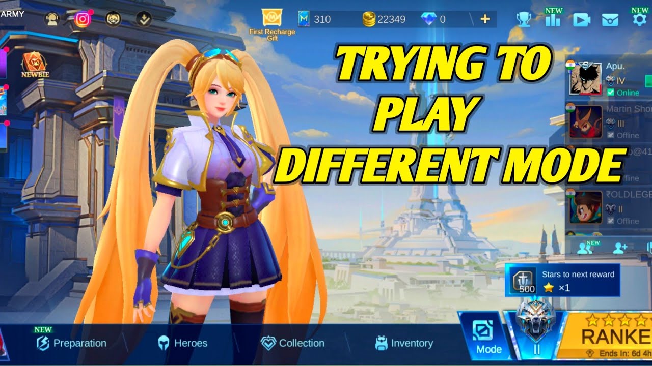 Playing MOBA LEGENDS 5v5 🤖 | Trying to Play Different Mode | Ethoxel Army 
