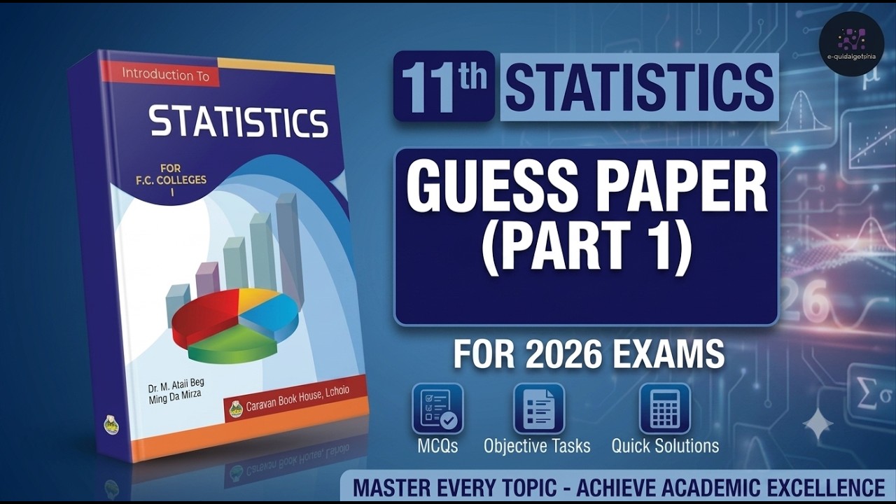 Class 11 Statistics Guess paper federal board(part 1)!#class11th #statistics #guesspaper2026