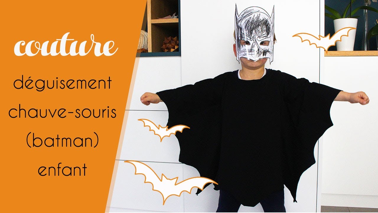 DIY Halloween D&eacute;guisement chauve-souris (batman) pour enfant - Tuto Couture par Alice Gerfault