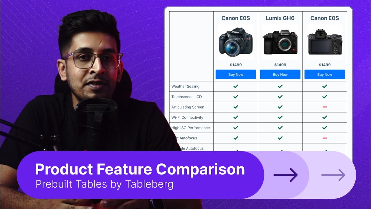 How to Add a 'Product Feature Comparison' Table in WordPress | Prebuilt Tables by Tableberg