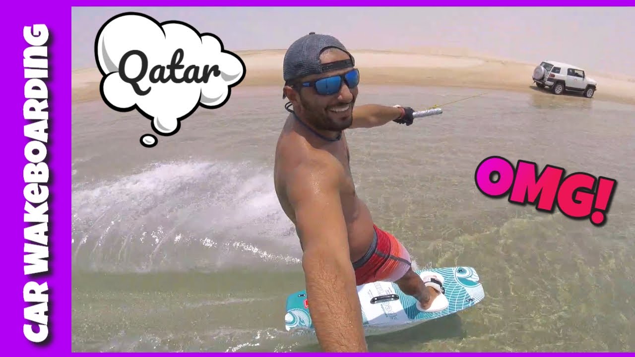 Car wake boarding and other desert adventures in Qatar