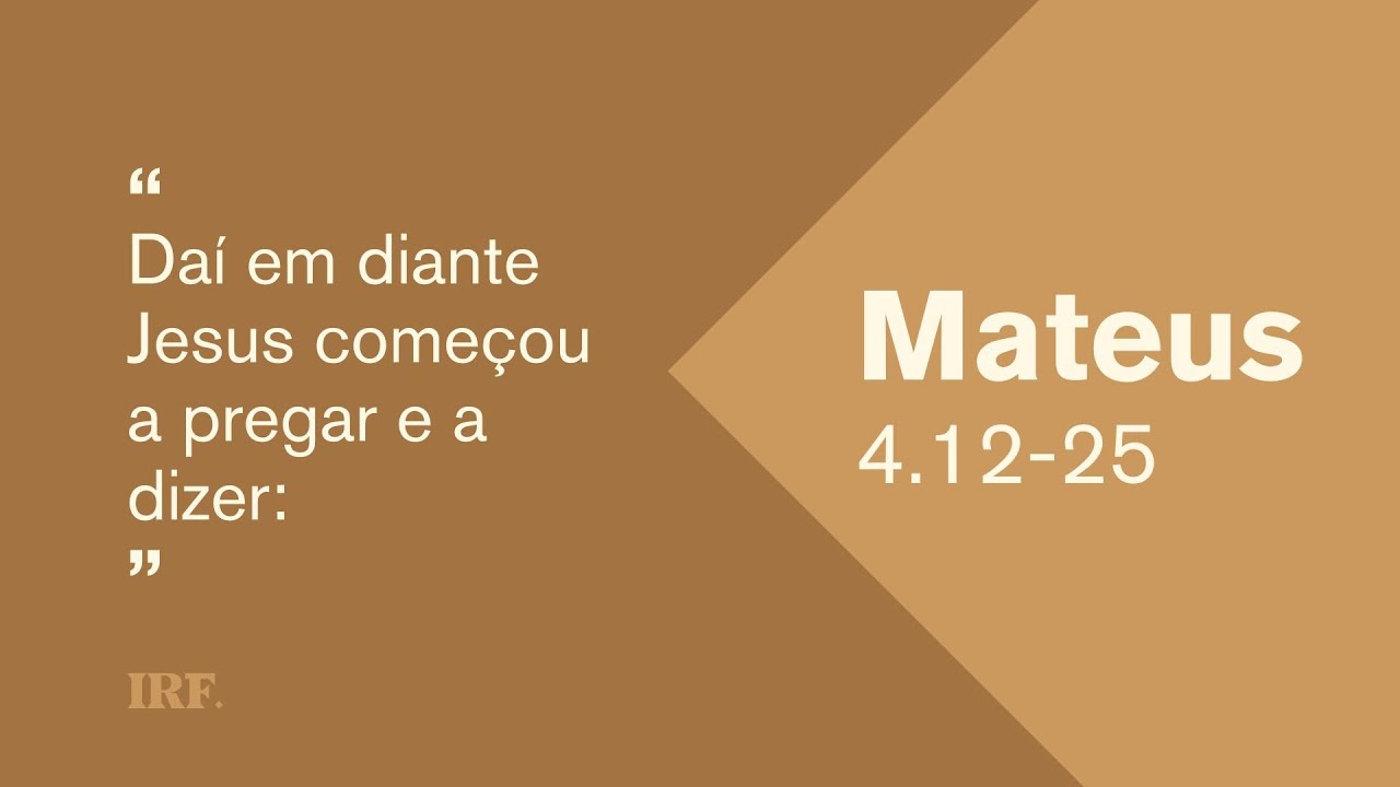 MATEUS  4.12-25 ⎜EP. 09: A MANIFESTAÇÃO DO REINO  | 11/01/26 - IGREJA REFORMADA FIEL