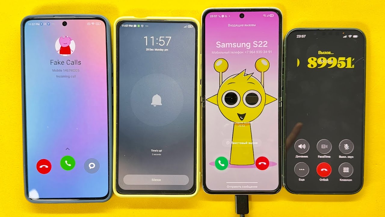 Incoming Call Sprunki & Fake Call Xiaomi Note 13 Pro,Samsung Z Flip3, IPhone 13, Xiaomi Mi 9T