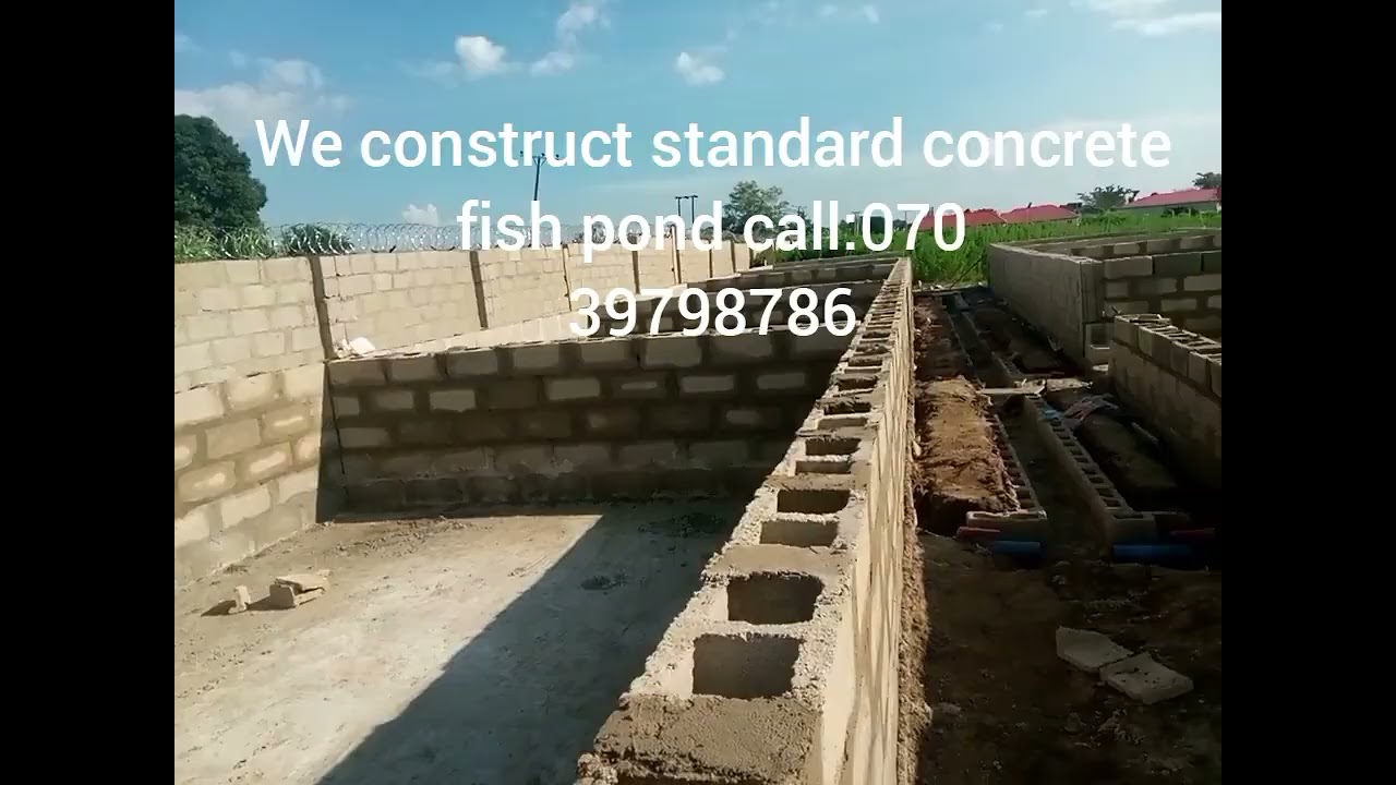 Concrete fish pond construction...call us for more details