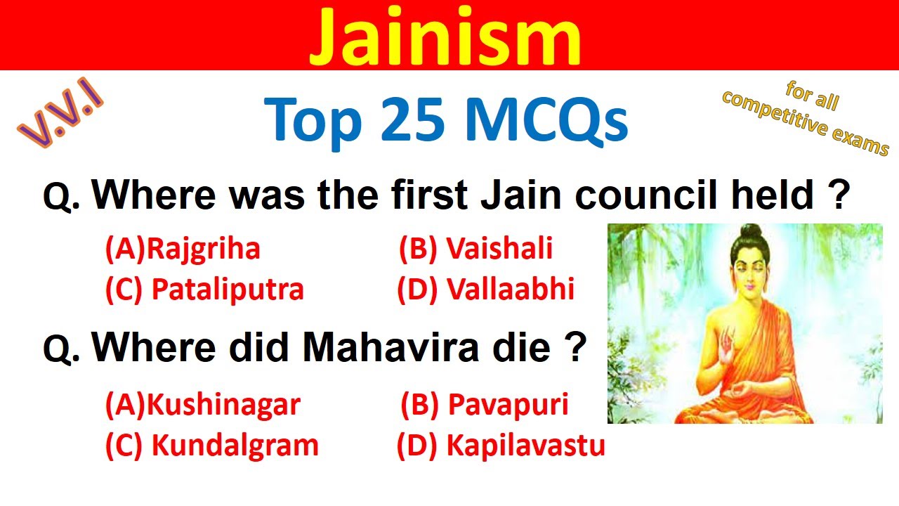 Jainism MCQs/ Jainism gk questions and answers/ Jainism gk in English/ Buddhism and Jainism gk quiz/