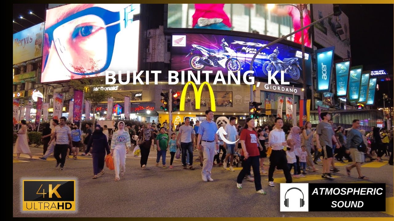 [4K] Malaysia's City Central Nightlife  | POV Walking By KL's Busiest Junctions