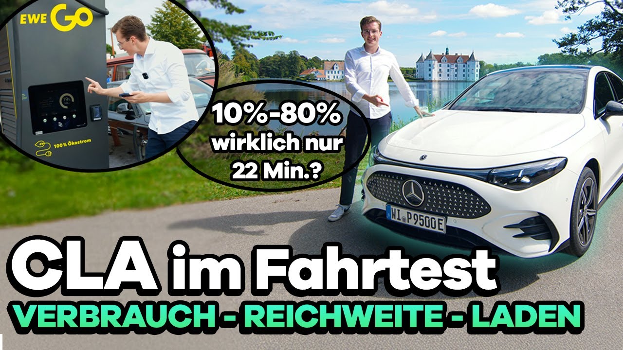 Mercedes CLA 2025: FAHREN und LADEN - Was kann er wirklich? Reichweite, Verbrauch & Beschleunigung