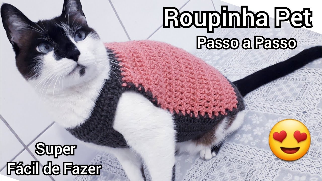 Passo a Passo - Roupinha Pet - Roupinha para Gato e Cachorro - Faça  na medida  que desejar