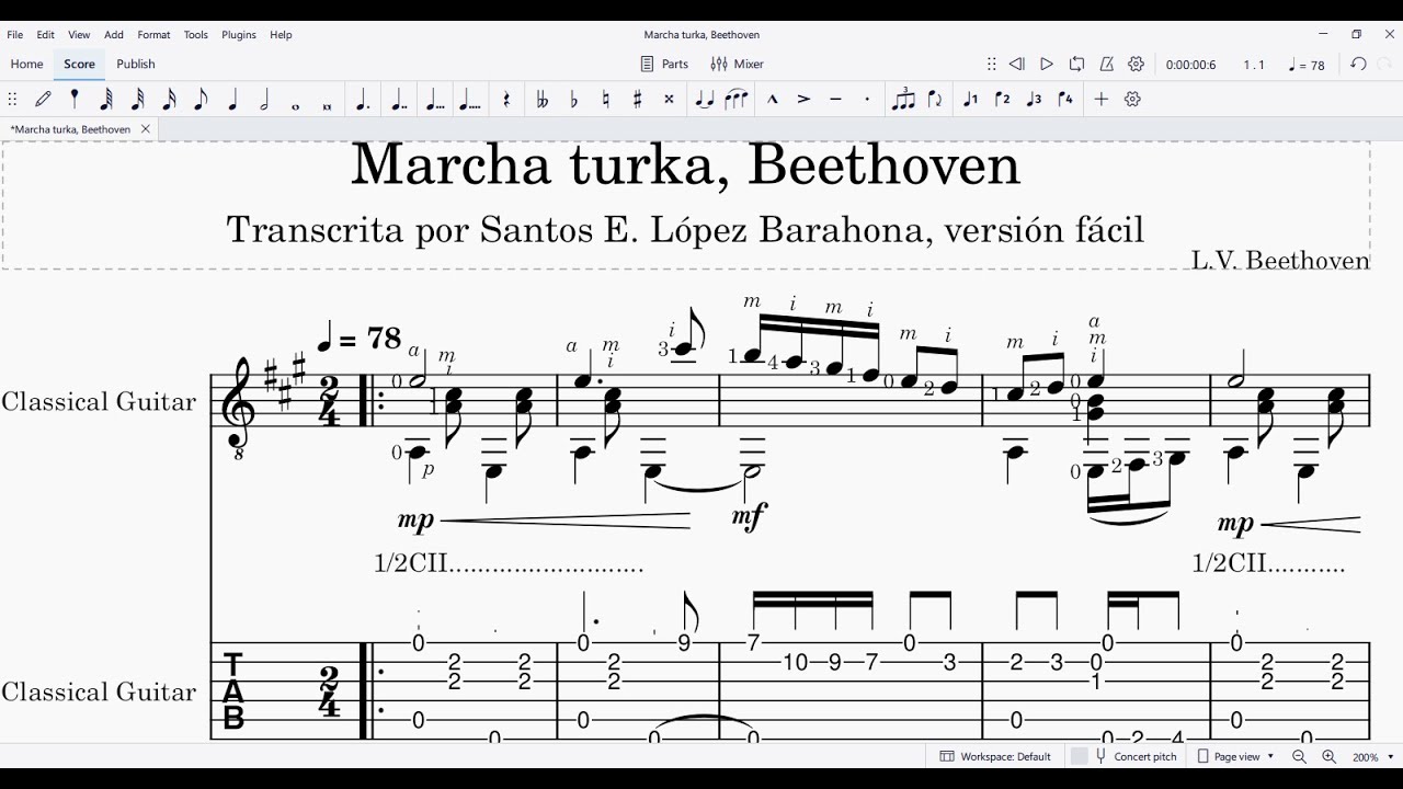 Tema del chavo del 8, Marcha Turka de Beethoven