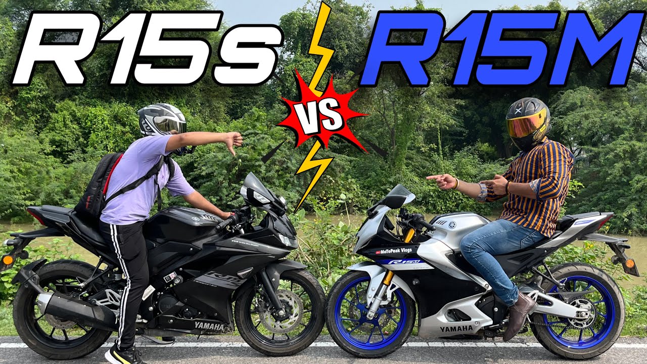 Yamaha r15m 2023 vs r15s v3 comparison 🔥| Drag race till their potential | #r15m #r15s