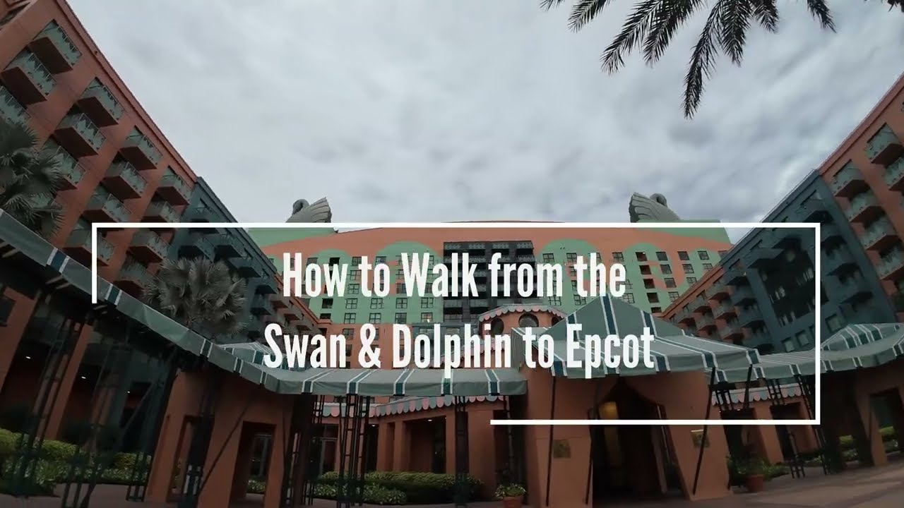 How to WALK from WDW Swan & Dolphin to Epcot (sped up & includes route map)