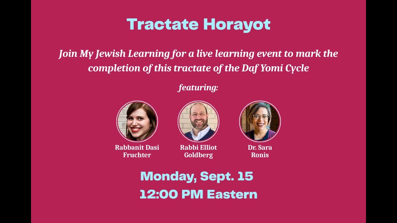 Horayot Siyyum Sept 15 2025