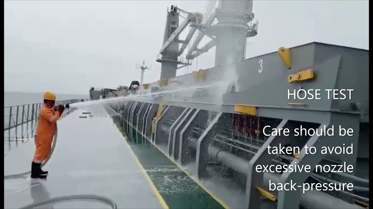 HATCH COVER HOSE TEST PROCEDURE