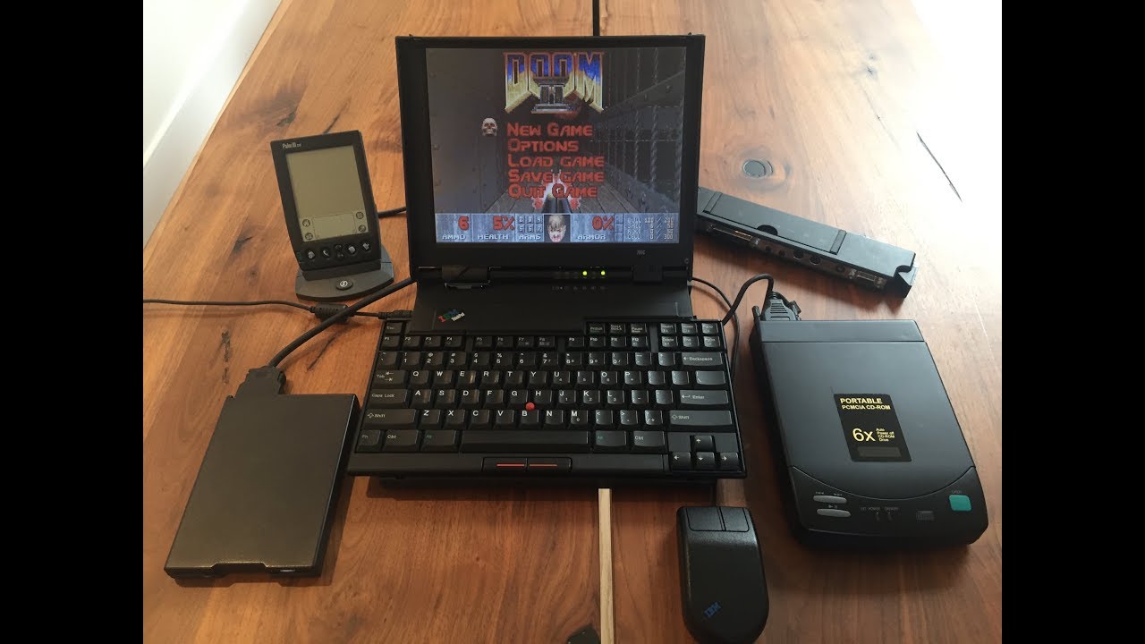 IBM Thinkpad 701C 486 Laptop with PCMCIA CD-ROM & Classic Dos Games