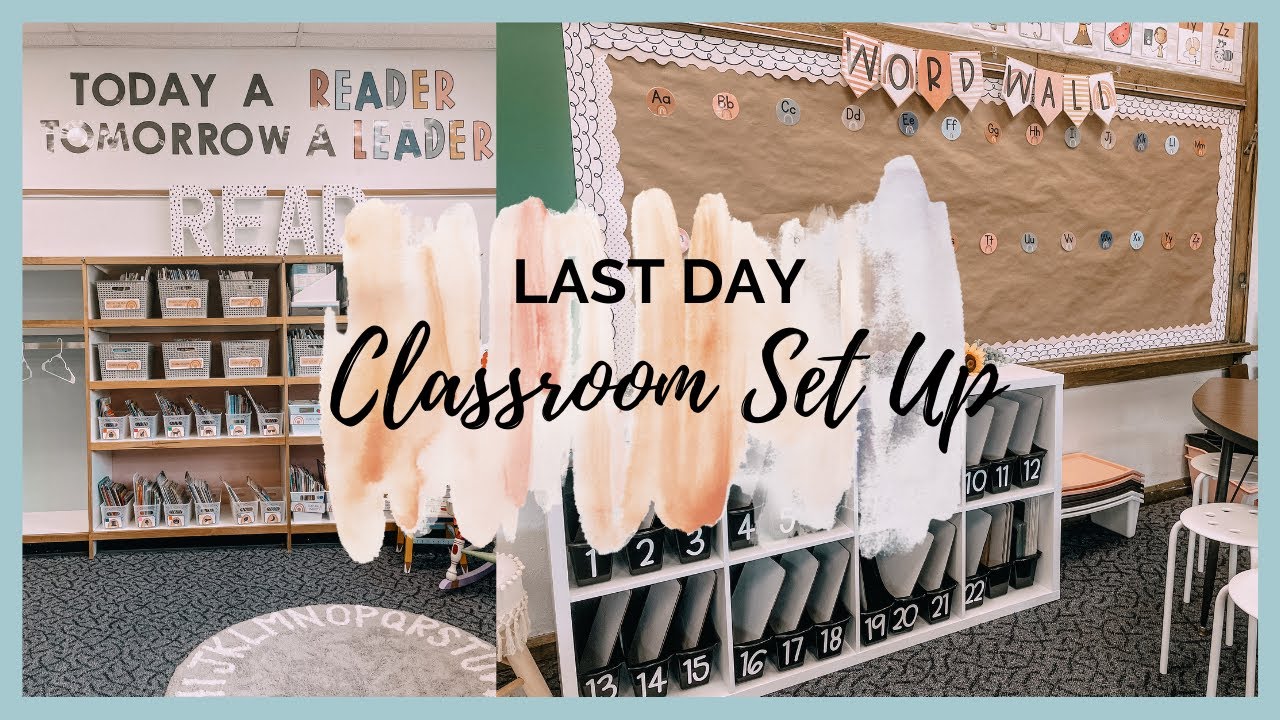 LAST DAY OF CLASSROOM SET UP | First-Year Teacher