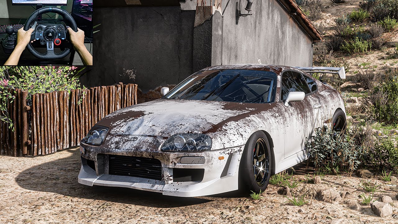 Rebuilding Toyota Supra MK4 Forza Horizon 5 Logitech G29 Stering Wheel Shifter Gameplay