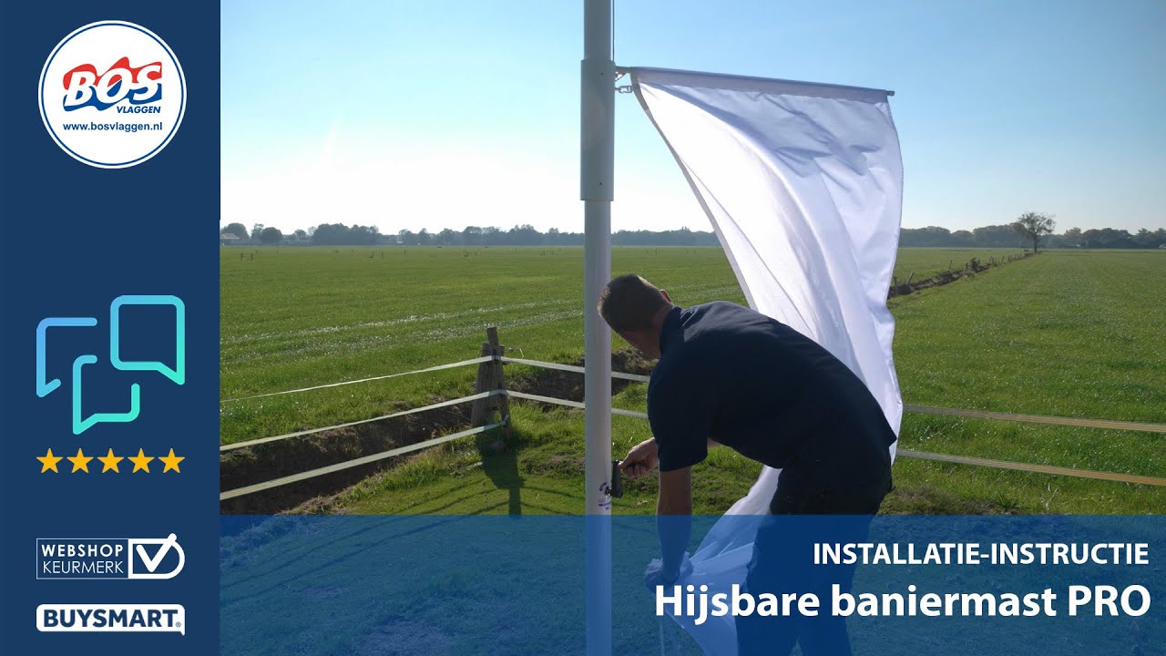 Installatie-instructie Hijsbare Baniermast Pro - Bos Vlaggen