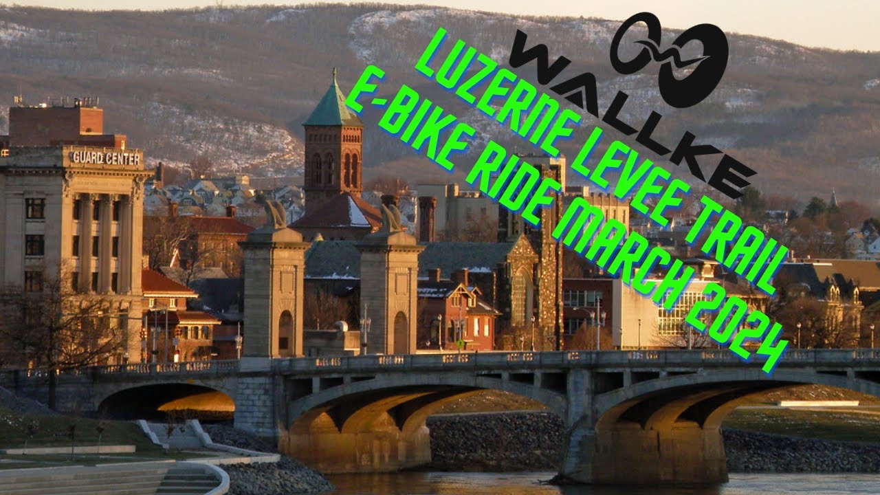 Luzerne County Levee Trail E Bike Wyoming to Solomon Creek Dam PA Wilkes Barre Edwardsville Kingston