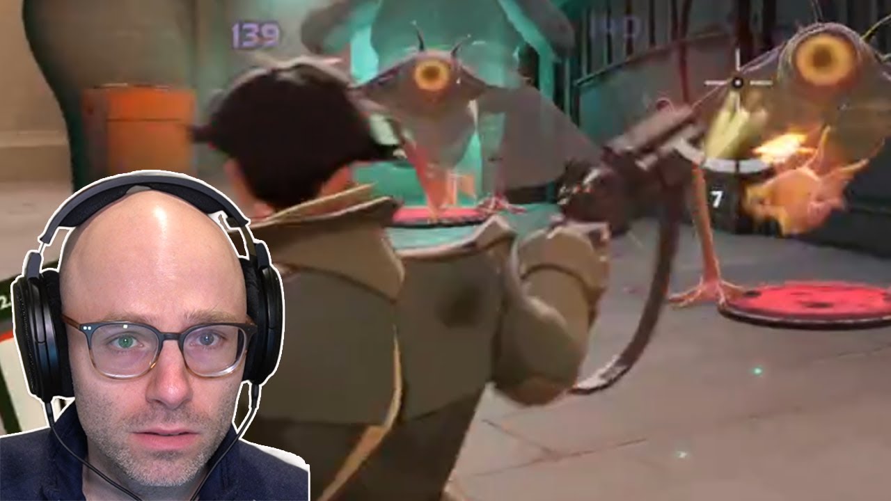 The face of a man playing Deadlock (Deadlock)