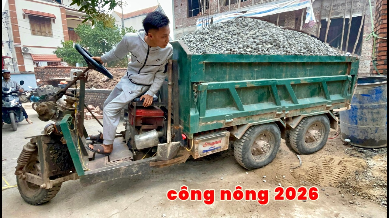 Tổng hợp những xe công nông mạnh nhất chở đất cát đầu năm 2026 xem cực đã | Máy xúc múc cát ô tô ben