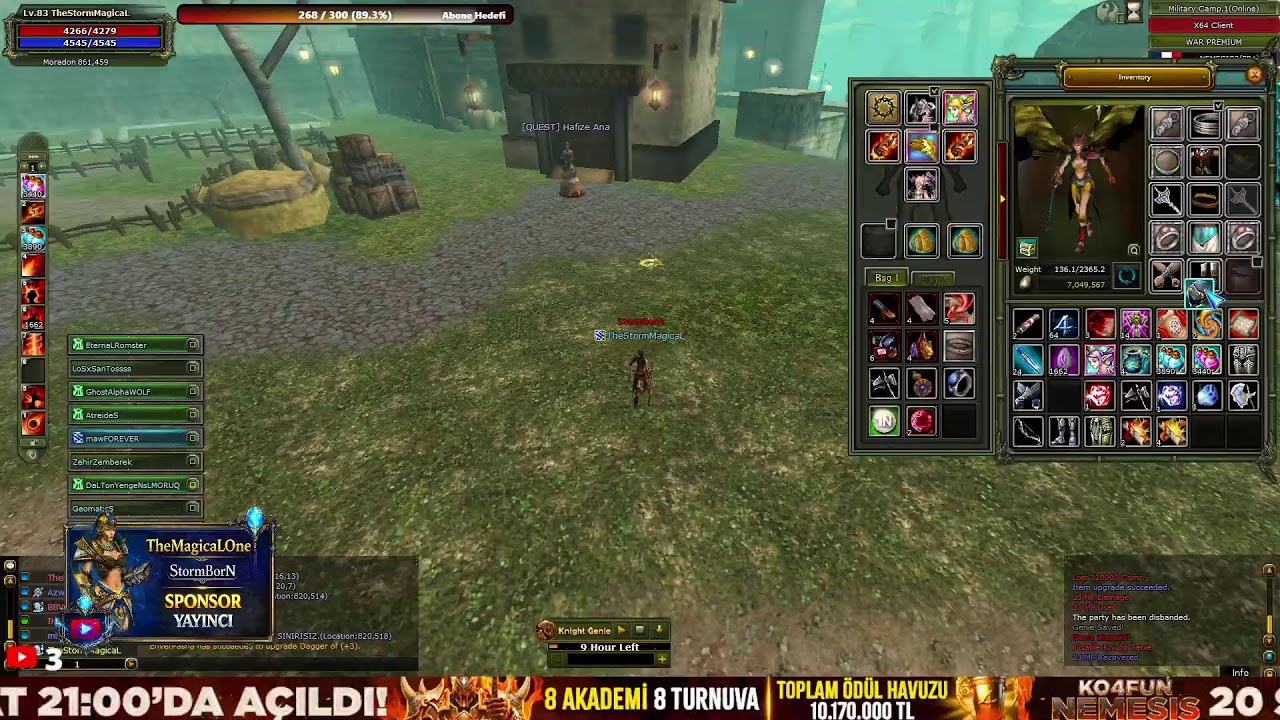 #KO4FUN 🏆  TheMagicaLOne / Mage PK 🔥NEMESIS AÇILDI 🔥 #Knight Online PVP #Canlı Yayın
