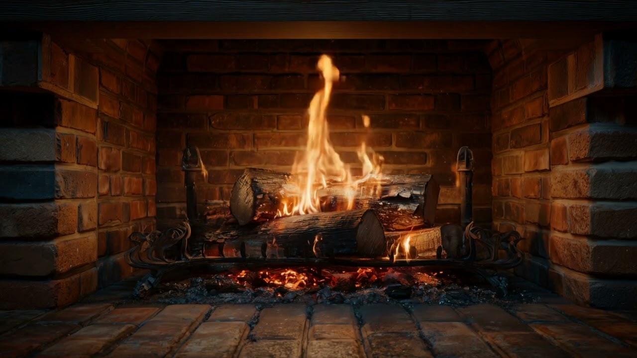 4K Fireplace Relax 🔥 Затишний камін з тріском дров | Relaxing Fireplace Ambience | Sleep & Study