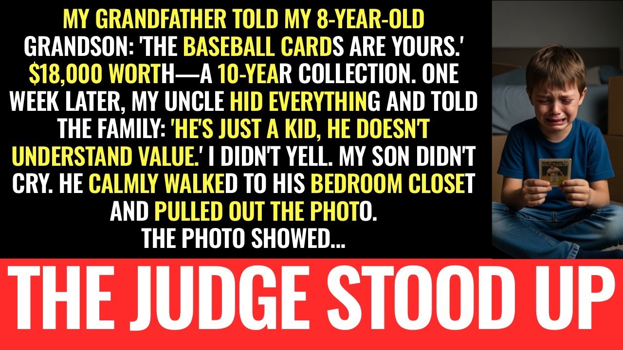 My grandfather PROMISED my 8-year-old his baseball card collection worth $18,000—my uncle HID it