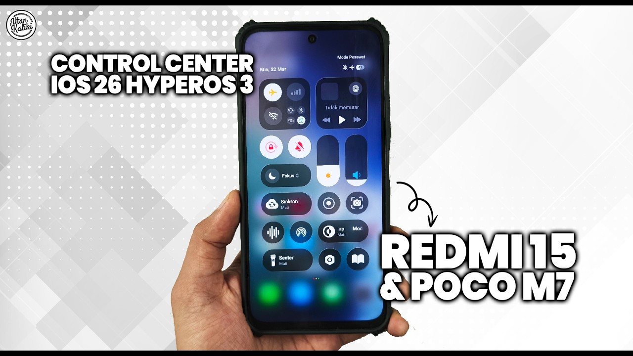 COBAIN! Control Center IOS 26 HyperOS 3 REDMI 15 - TAMPILANNYA MIRIP IPHONE & FULL KUSTOMISASI!