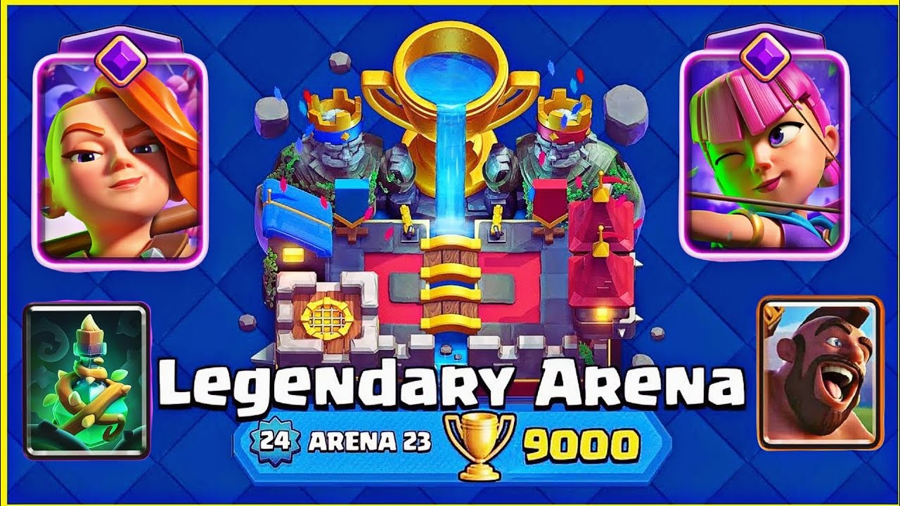 ROAD TO 9.5K TROPHIES 🏆 LEGENDARY ARENA N&deg;23 - WITH 2.6 NEW HOG RIDER DECK #clashroyale Ariez
