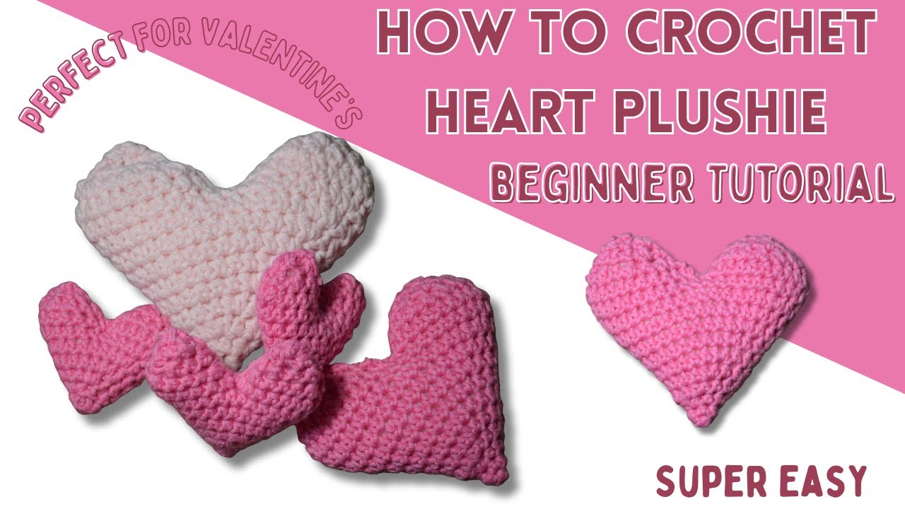 How to Crochet a Heart Plushie ❤️ | Easy Beginner Valentine’s Day Tutorial