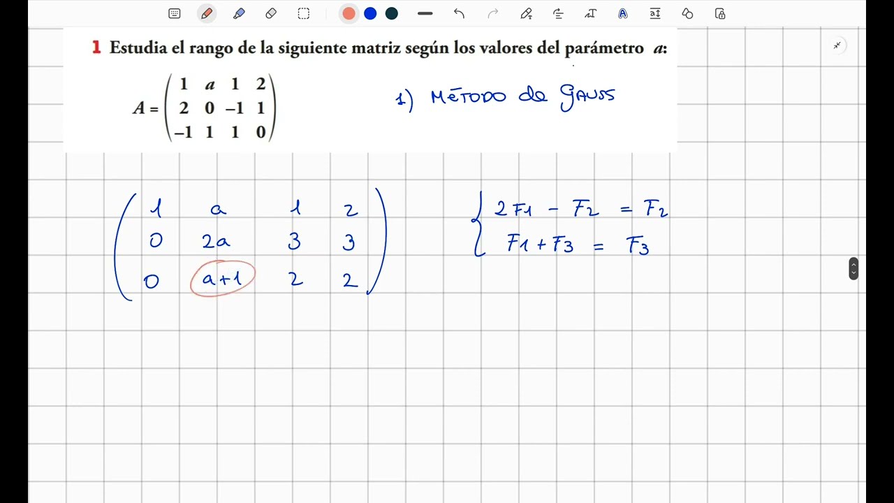 Rango Matriz (con GAUSS) #2