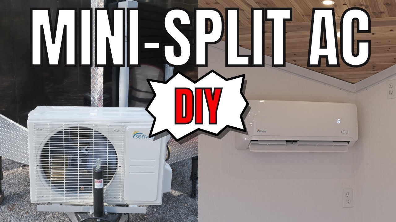 INSTALLING A MINI SPLIT AIR CONDITIONER IN A CARGO TRAILER CAMPER EP. 10