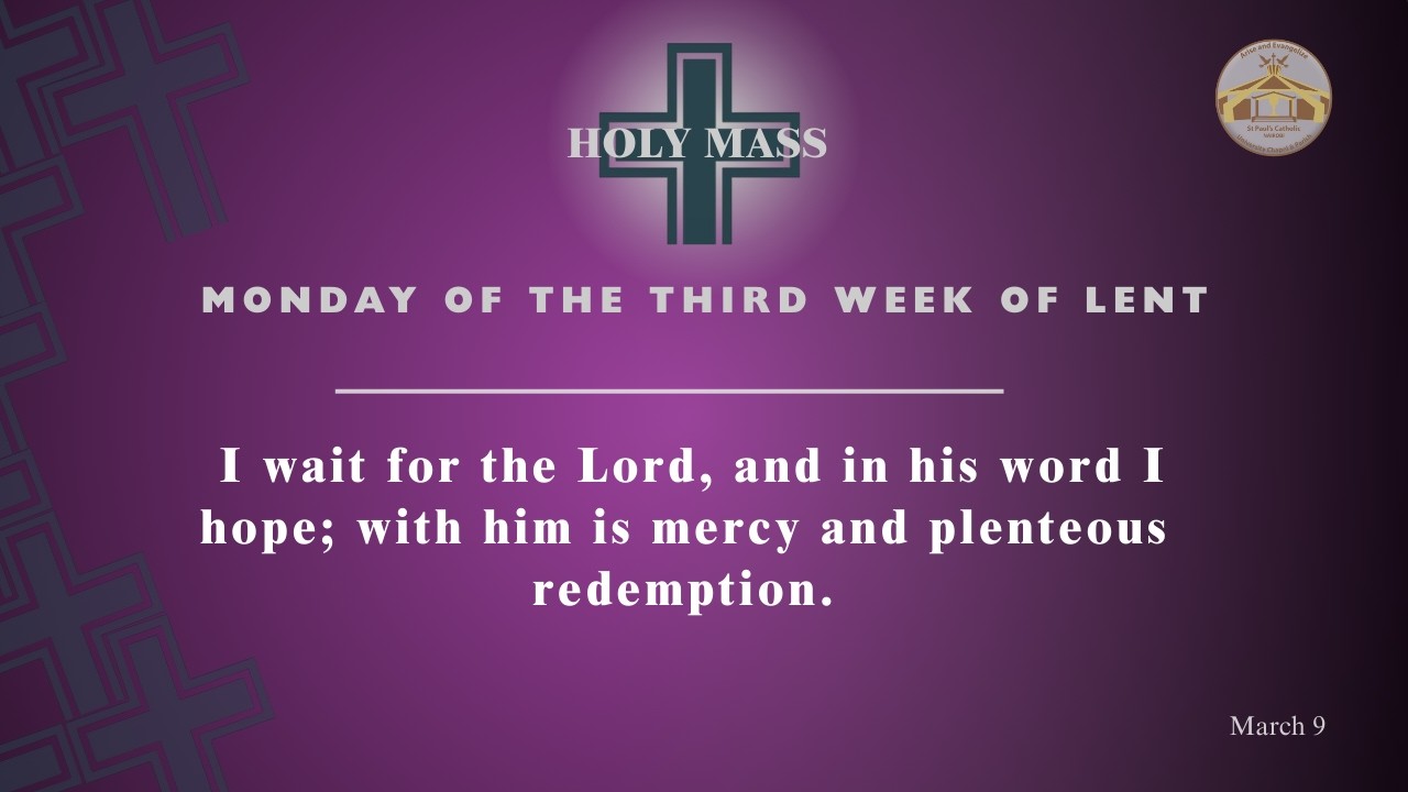 LIVE CATHOLIC 7:00 AM|MONDAY OF THE THIRD WEEK OF LENT| March 9