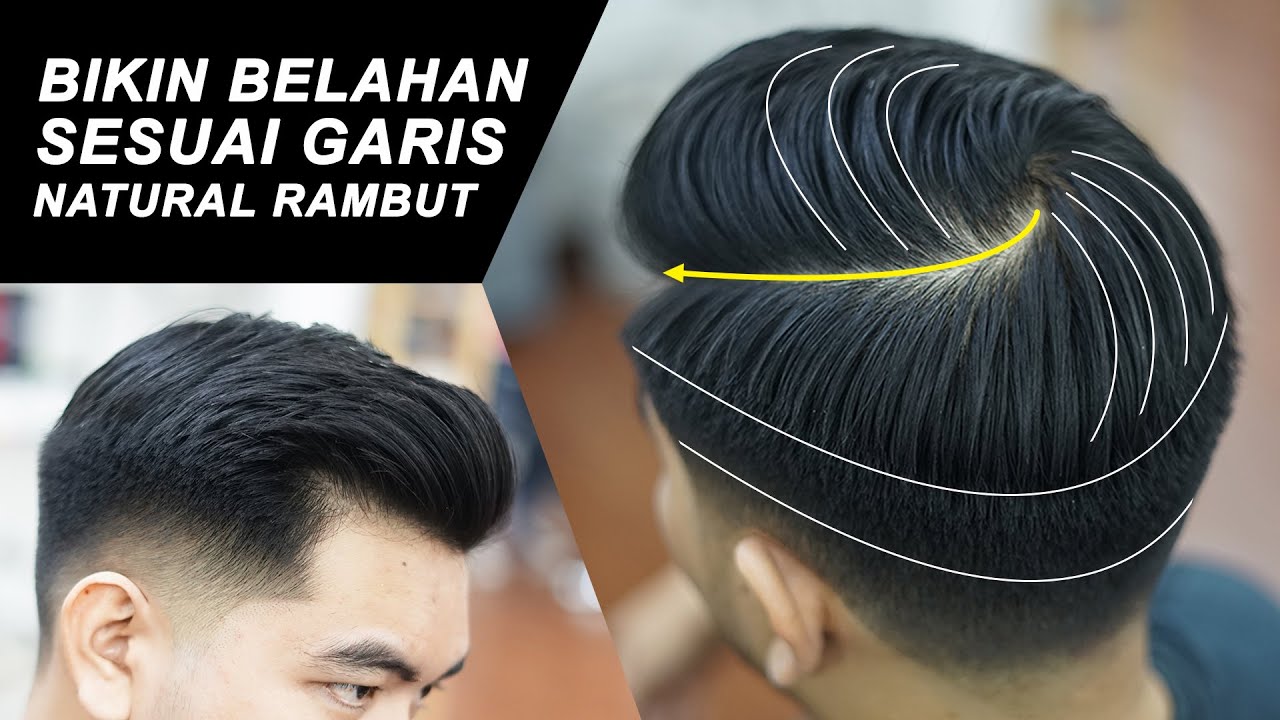 Bikin Pola Sesuai Garis Natural Rambut | Side Part Haircut