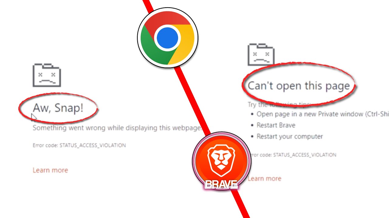 Fix Can&rsquo;t open this page Error on Chrome/Brave Browser Running Windows 11 | Aw, Snap Error Solve