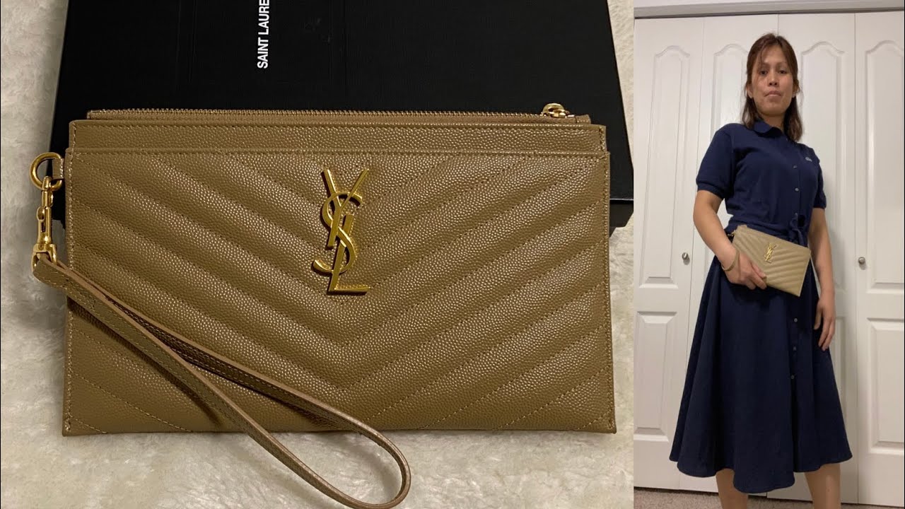 YSL LARGE MONOGRAM BILL POUCH UNBOXING